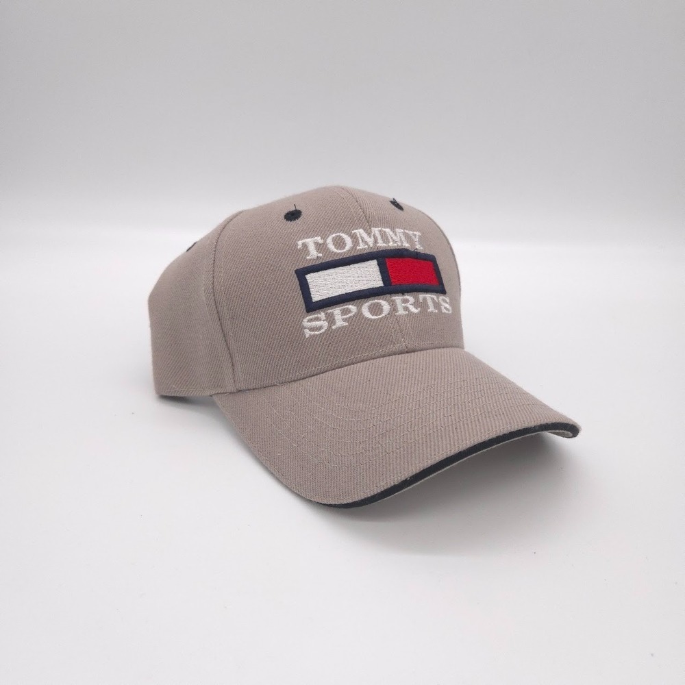 Tommy Hilfiger Baseball Cap Mens One Size Tan Embroidered Logo
